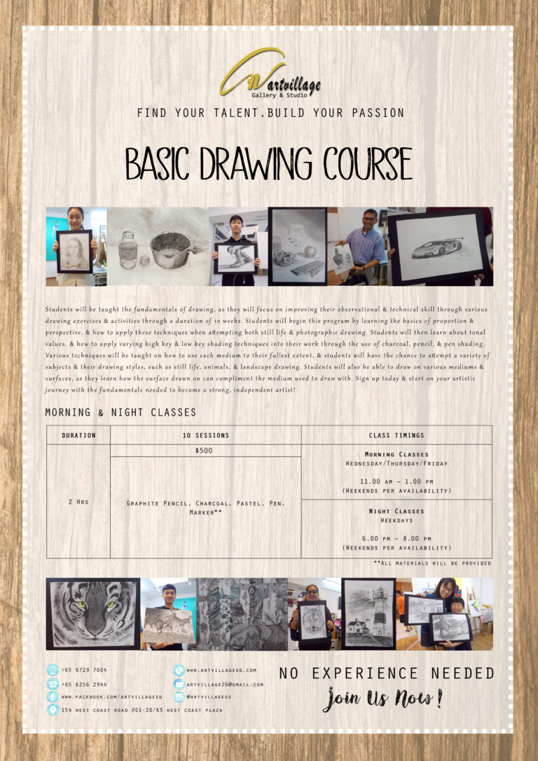 BASIC DRAWING COURSE – Art Village