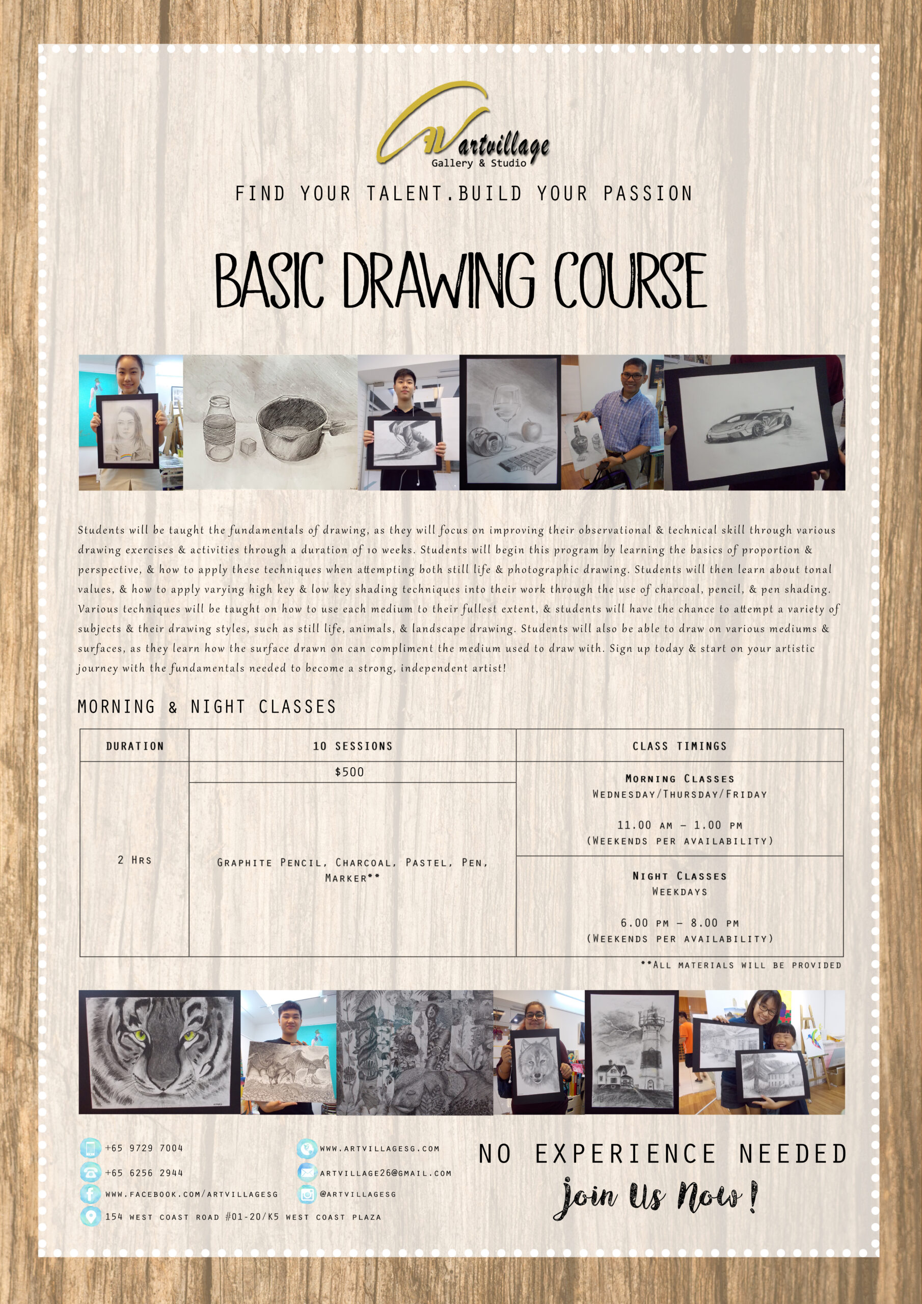 BASIC DRAWING COURSE – Art Village